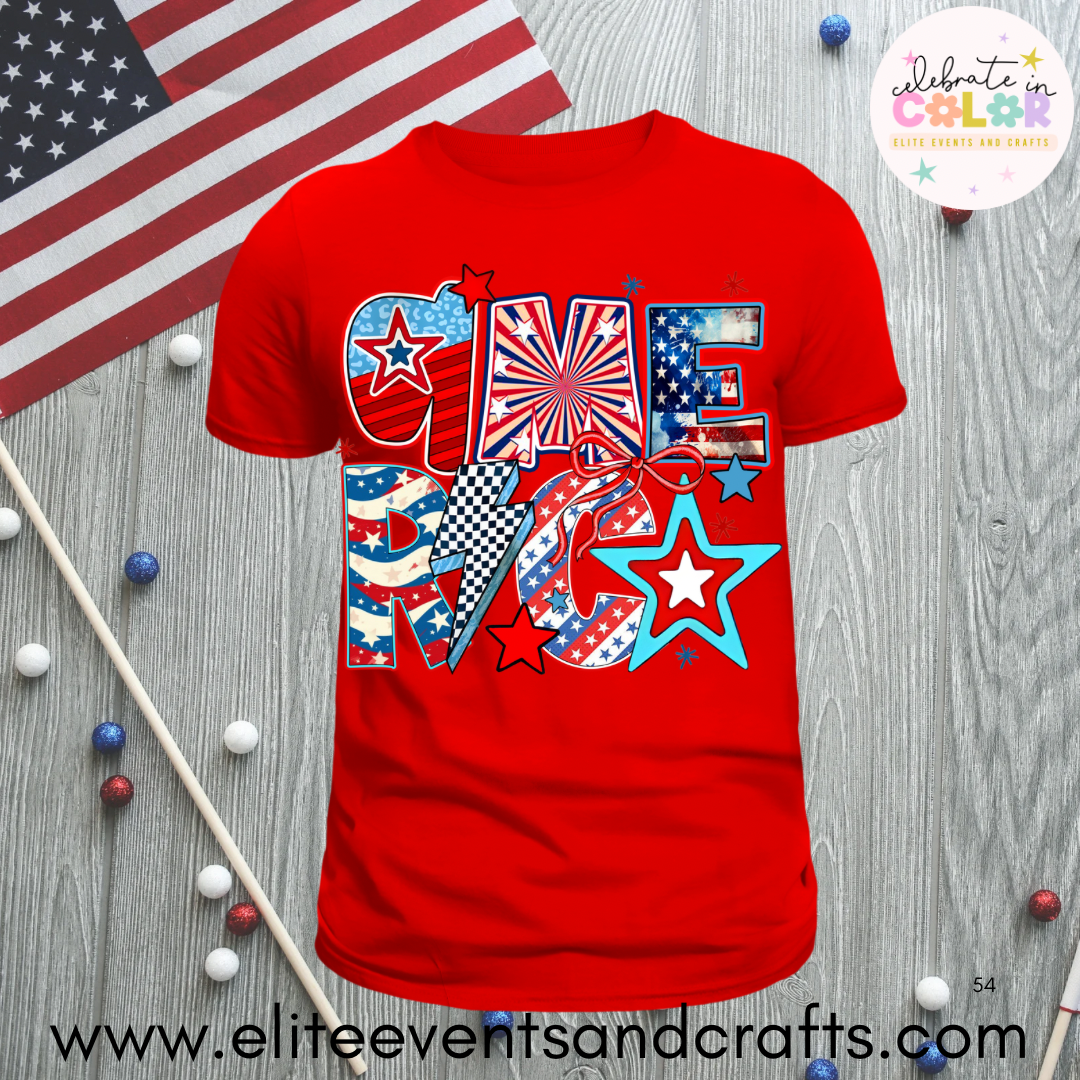 America 4th of July Graphic T-Shirt – Bold Patriotic Tee for Independence Day