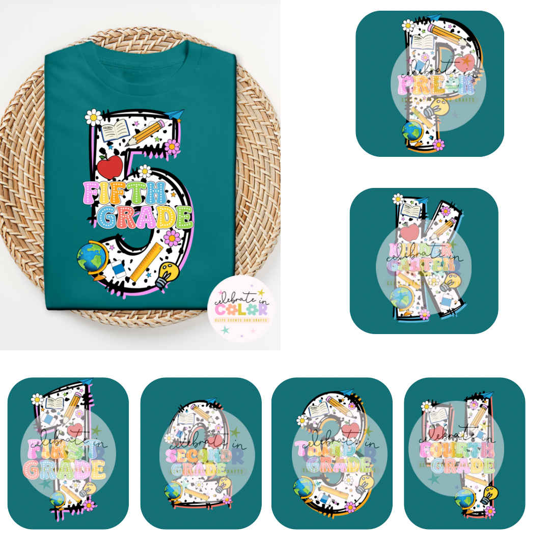 Back to School Grade Shirt, Custom Grade Tee for Kids, First Day of School Shirt, Teacher Approved Outfit, Pre-K to 5th Grade Shirt