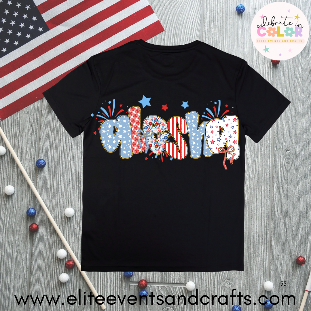 4th of July Custom Name Shirt β Personalized Patriotic Adult Tee