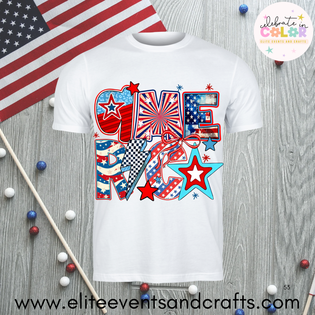 America 4th of July Graphic T-Shirt – Bold Patriotic Tee for Independence Day