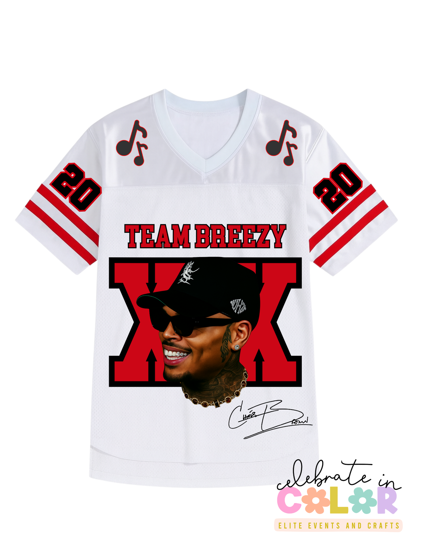 Breezy Bowl Jersey Shirt, Chris-Inspired Football Tee, White Jersey Game Day Shirt, Concert Outfit, Custom Music Fan Jersey Top, Unisex
