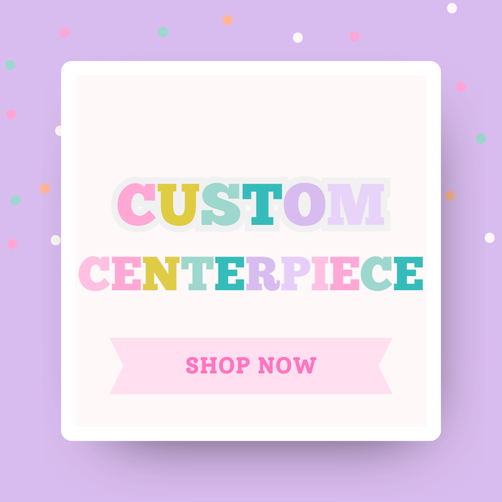 Custom Party Centerpiece – Personalized Table Decoration – 1 Count – Birthday or Event Decor – Themed Handmade Centerpiece