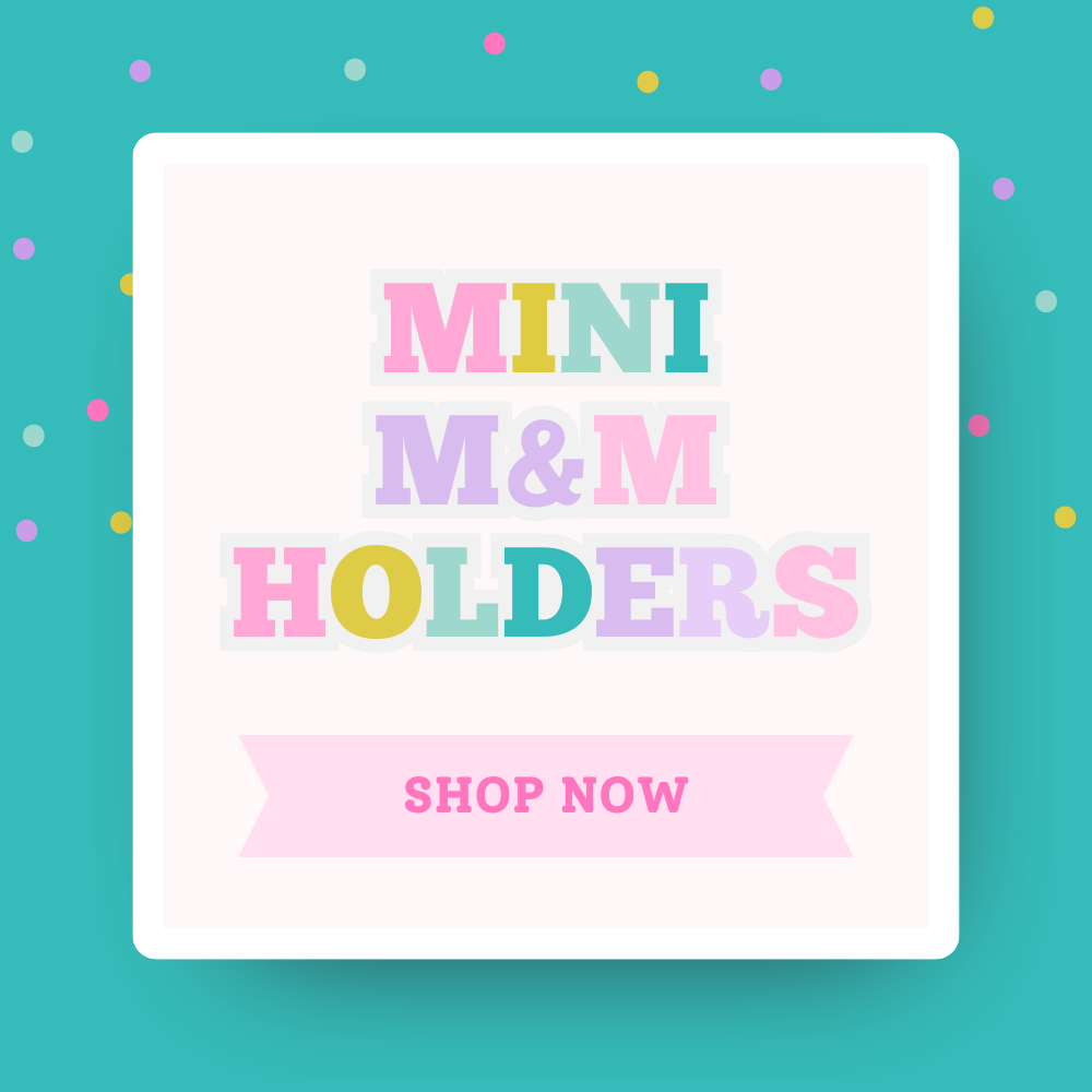 Mini M&M Holders (12 Count) – Colorful Candy Favors for Parties & Events | Cute & Custom Treat Containers