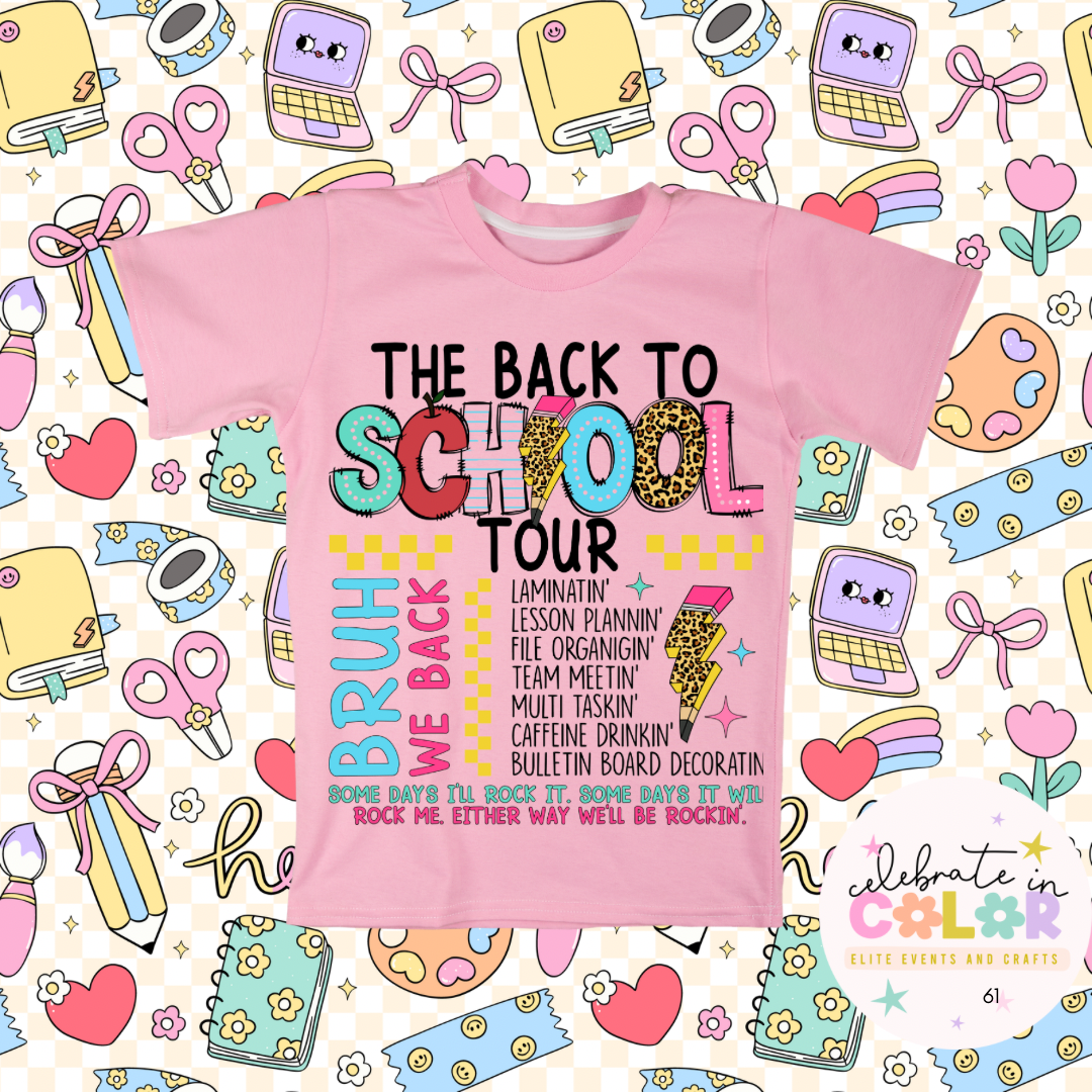 Back to School Tour T-Shirt for Teachers – Funny First Day Teacher Tee