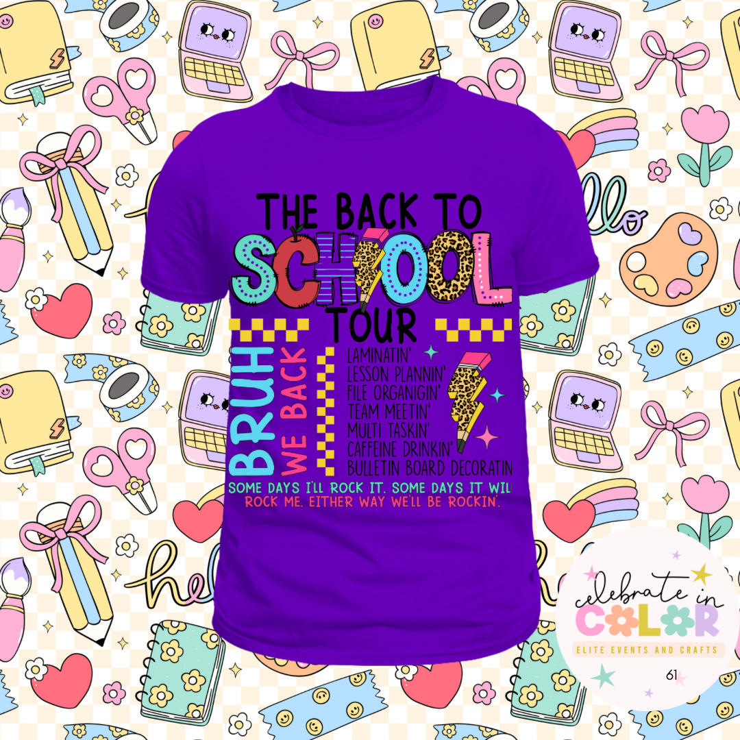 Back to School Tour T-Shirt for Teachers – Funny First Day Teacher Tee