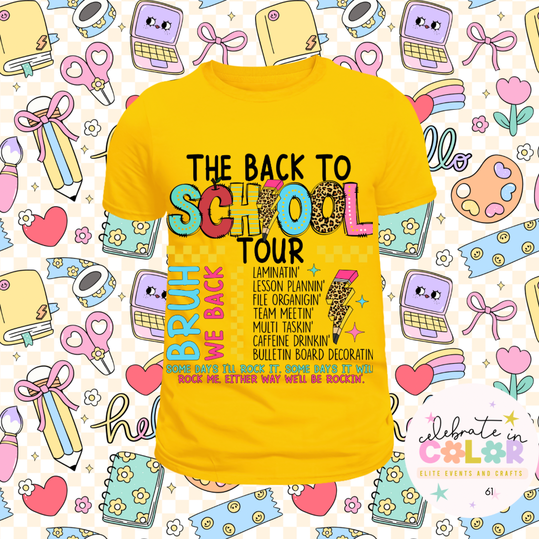 Back to School Tour T-Shirt for Teachers – Funny First Day Teacher Tee