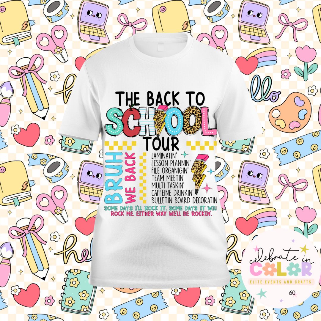 Back to School Tour T-Shirt for Teachers – Funny First Day Teacher Tee