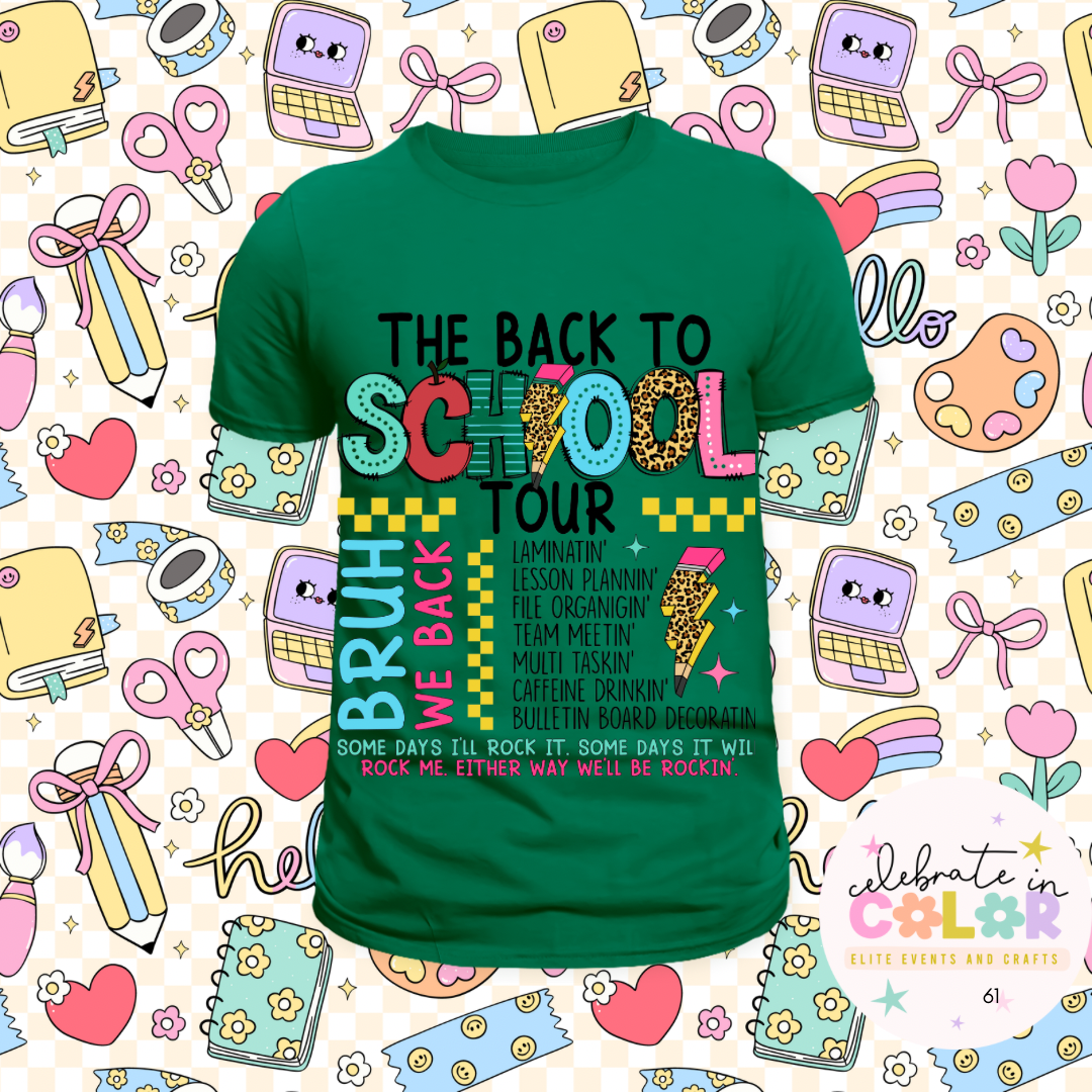 Back to School Tour T-Shirt for Teachers – Funny First Day Teacher Tee