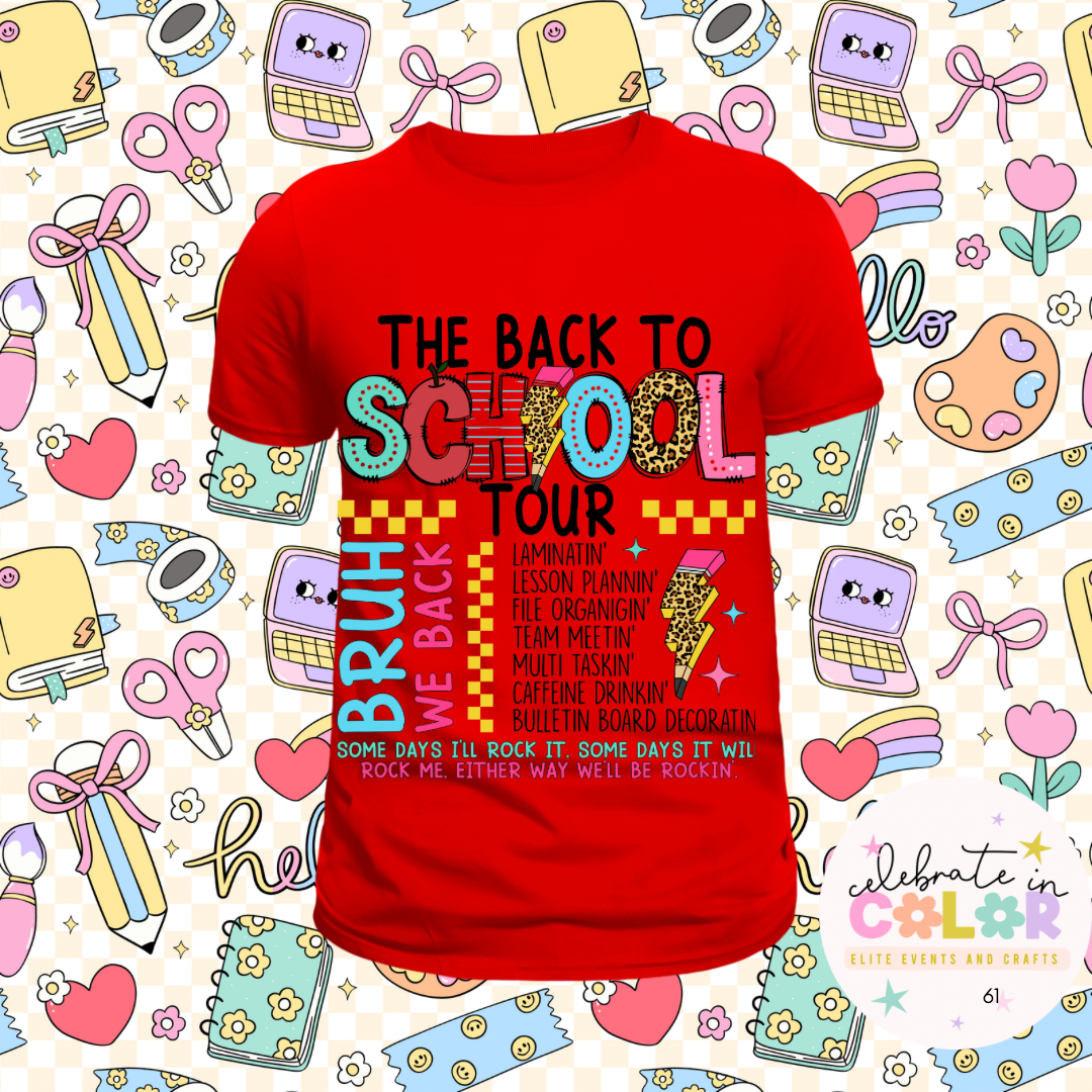 Back to School Tour T-Shirt for Teachers – Funny First Day Teacher Tee
