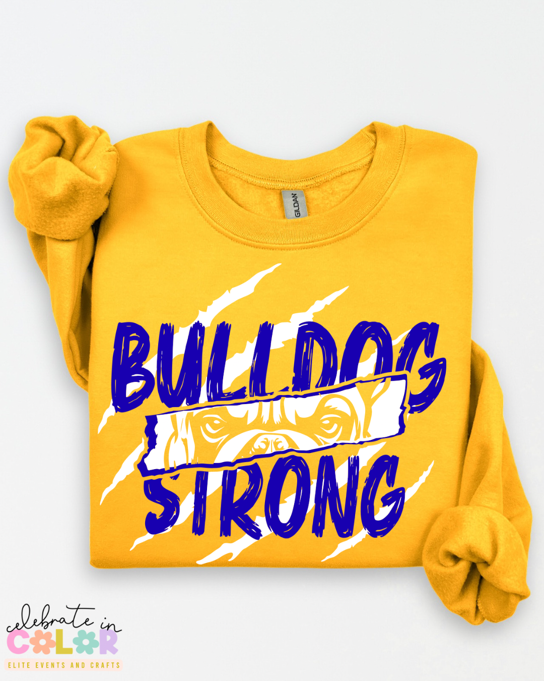 Bulldog Strong Sweatshirt, CHS Carroll School Spirit Shirt, Bulldog Mascot Crewneck, Custom School Pride Sweater, Unisex Fit
