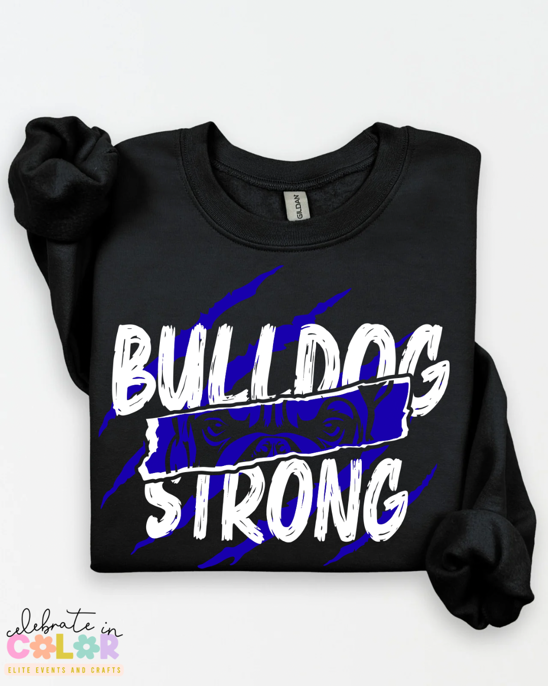 Bulldog Strong Sweatshirt, CHS Carroll School Spirit Shirt, Bulldog Mascot Crewneck, Custom School Pride Sweater, Unisex Fit