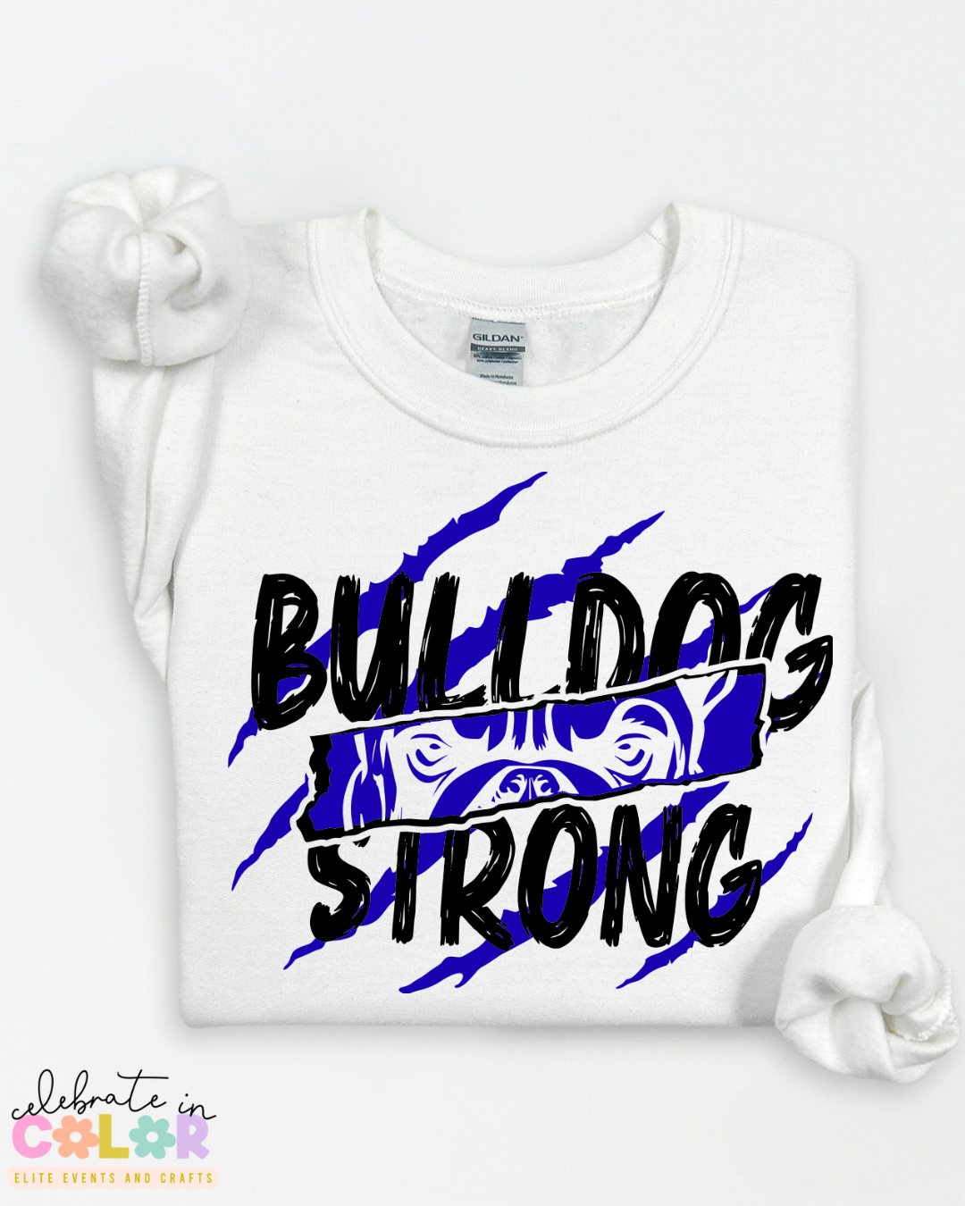 Bulldog Strong Sweatshirt, CHS Carroll School Spirit Shirt, Bulldog Mascot Crewneck, Custom School Pride Sweater, Unisex Fit