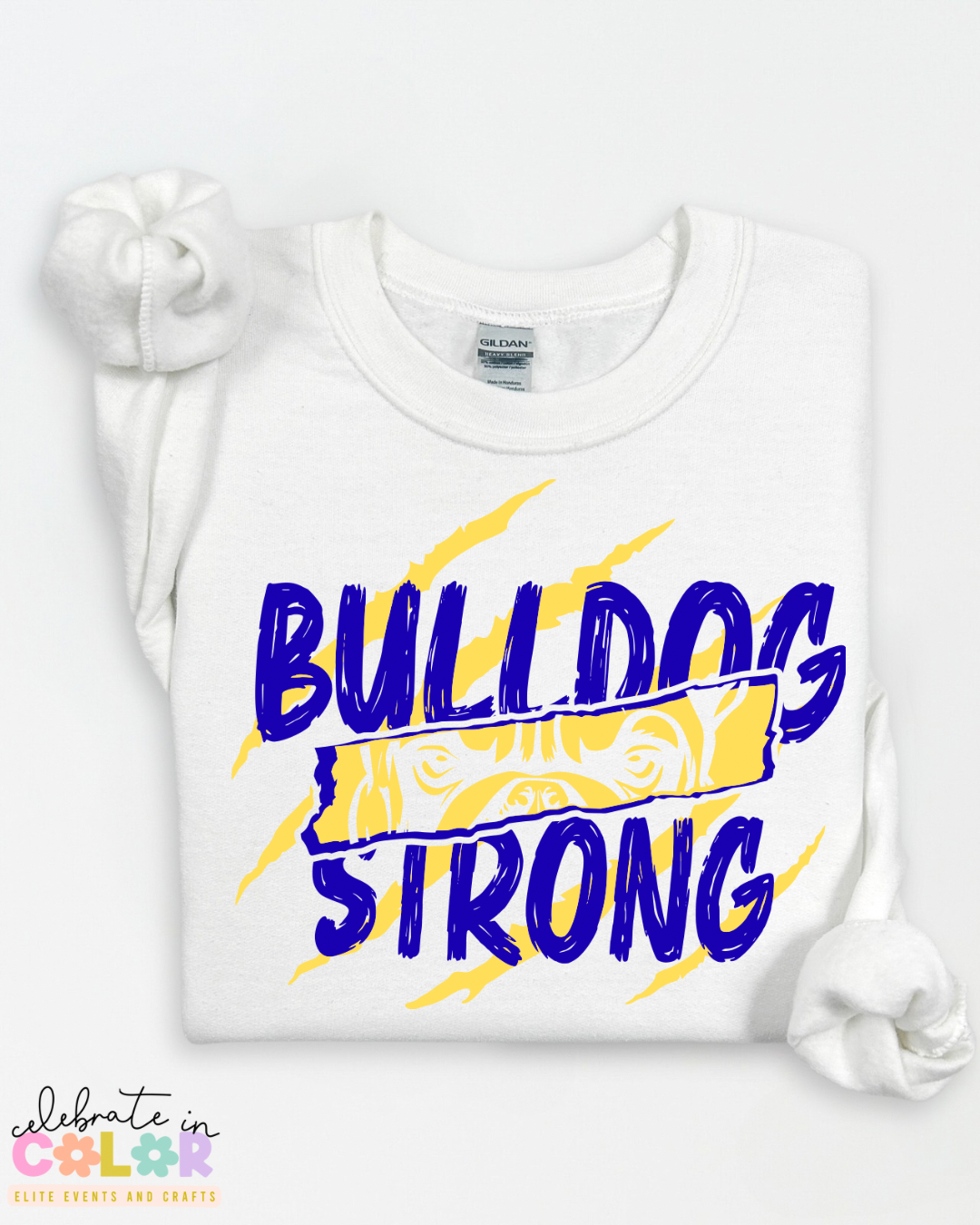 Bulldog Strong Sweatshirt, CHS Carroll School Spirit Shirt, Bulldog Mascot Crewneck, Custom School Pride Sweater, Unisex Fit