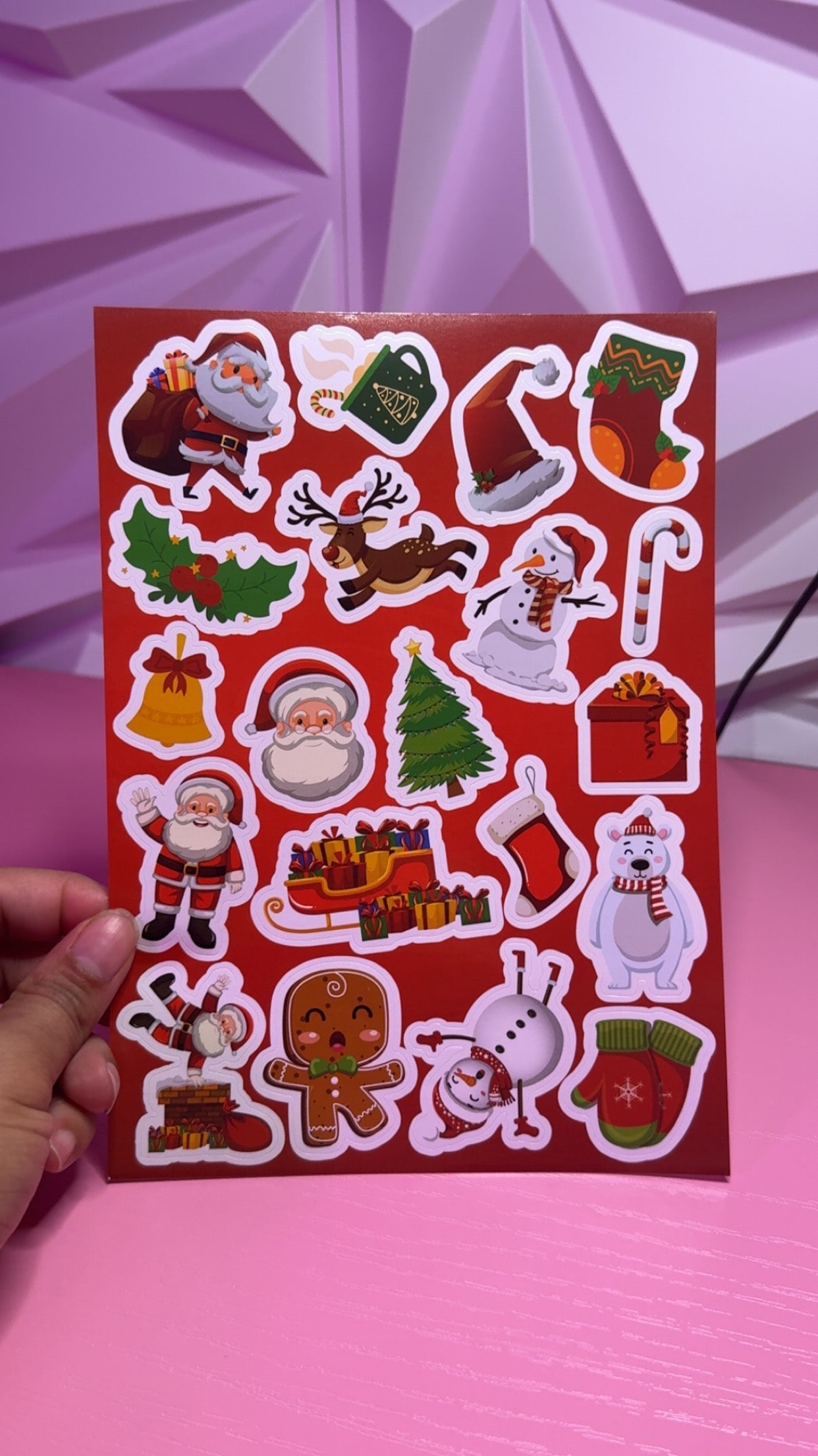 Christmas Sticker Sheet Stocking Stuffer β Cute Holiday Planner Stickers, Scrapbook Stickers, Gift Wrapping Decorations, Festive Stationery Gift