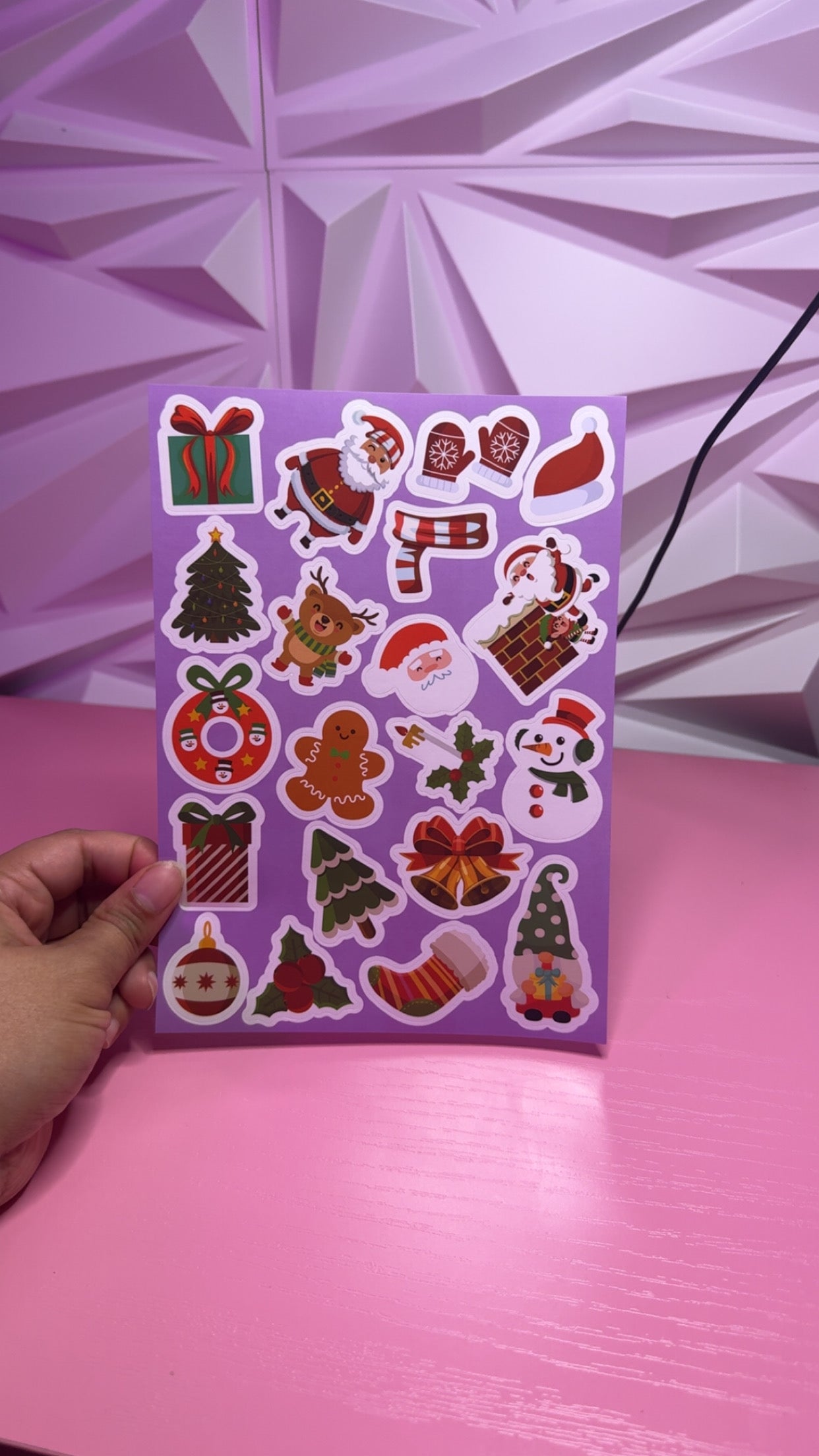 Christmas Sticker Sheet Stocking Stuffer β Cute Holiday Planner Stickers, Scrapbook Stickers, Gift Wrapping Decorations, Festive Stationery Gift