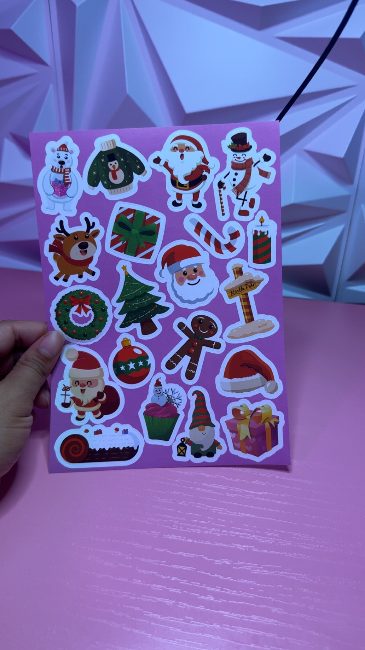 Christmas Sticker Sheet Stocking Stuffer β Cute Holiday Planner Stickers, Scrapbook Stickers, Gift Wrapping Decorations, Festive Stationery Gift