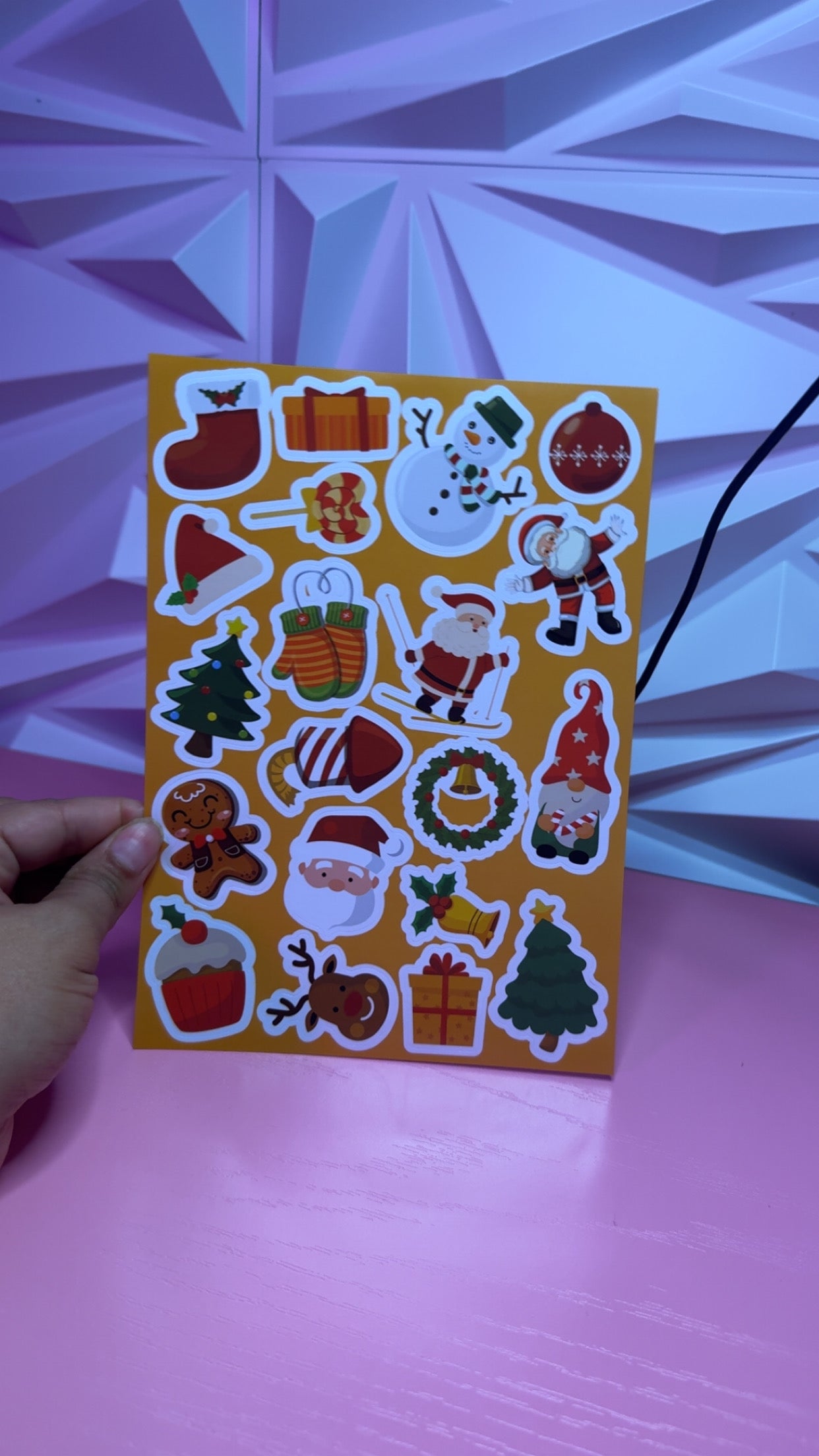 Christmas Sticker Sheet Stocking Stuffer β Cute Holiday Planner Stickers, Scrapbook Stickers, Gift Wrapping Decorations, Festive Stationery Gift