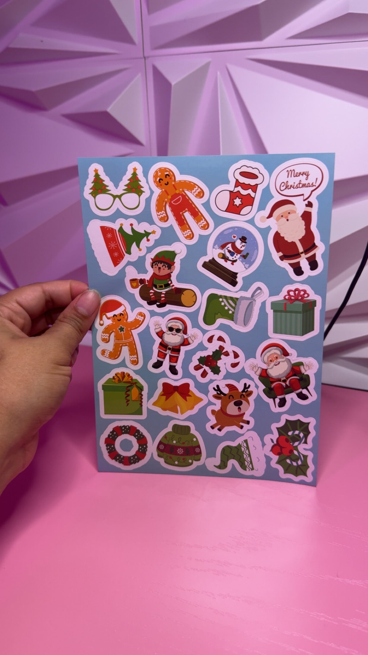 Christmas Sticker Sheet Stocking Stuffer β Cute Holiday Planner Stickers, Scrapbook Stickers, Gift Wrapping Decorations, Festive Stationery Gift