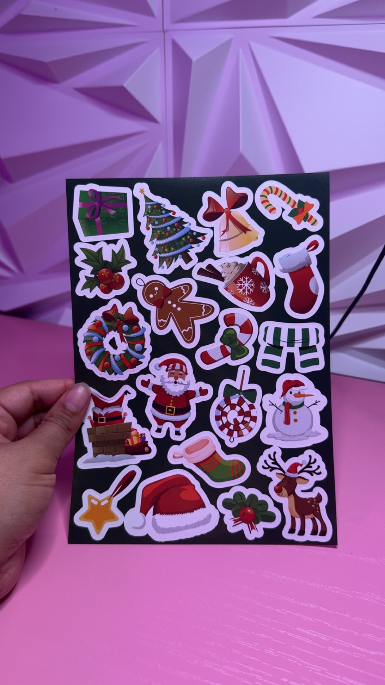 Christmas Sticker Sheet Stocking Stuffer β Cute Holiday Planner Stickers, Scrapbook Stickers, Gift Wrapping Decorations, Festive Stationery Gift