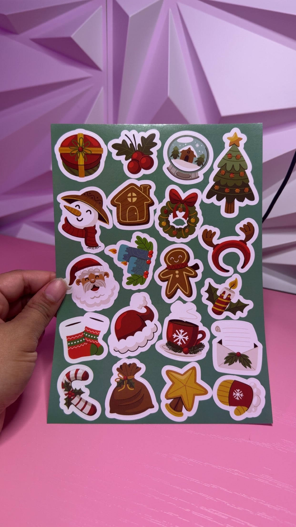 Christmas Sticker Sheet Stocking Stuffer β Cute Holiday Planner Stickers, Scrapbook Stickers, Gift Wrapping Decorations, Festive Stationery Gift