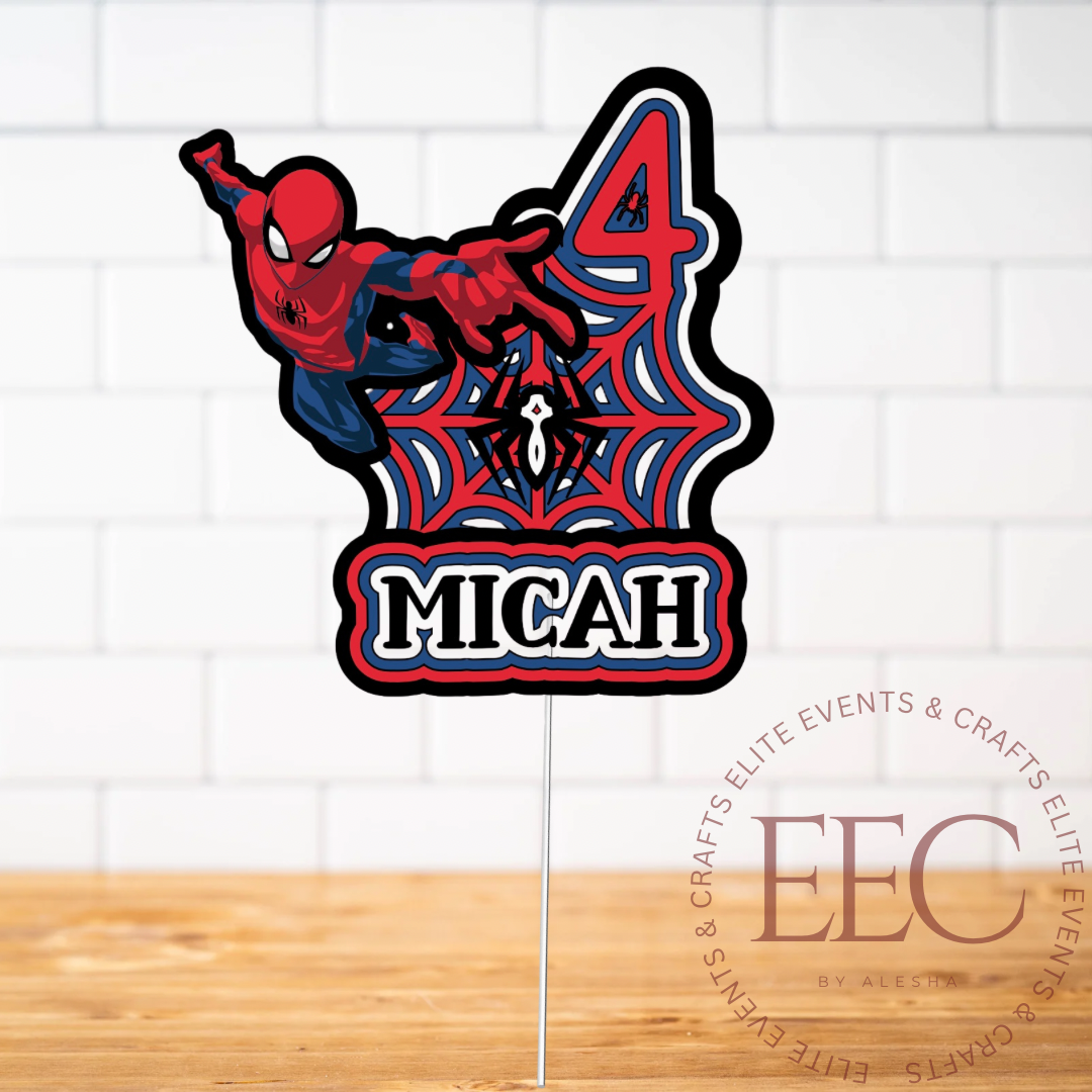 Amazing Web Hero Cake Topper