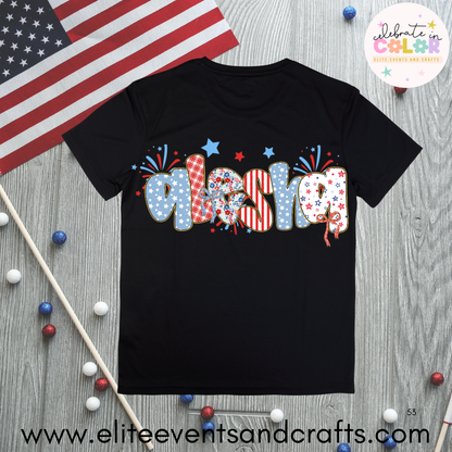 4th of July Custom Name Shirt – Personalized Patriotic  Adult Tee