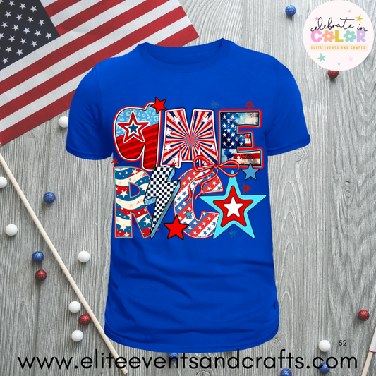 America 4th of July Graphic T-Shirt – Bold Patriotic Tee for Independence Day