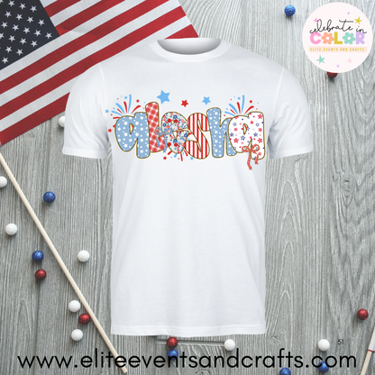 4th of July Custom Name Shirt – Personalized Patriotic  Adult Tee