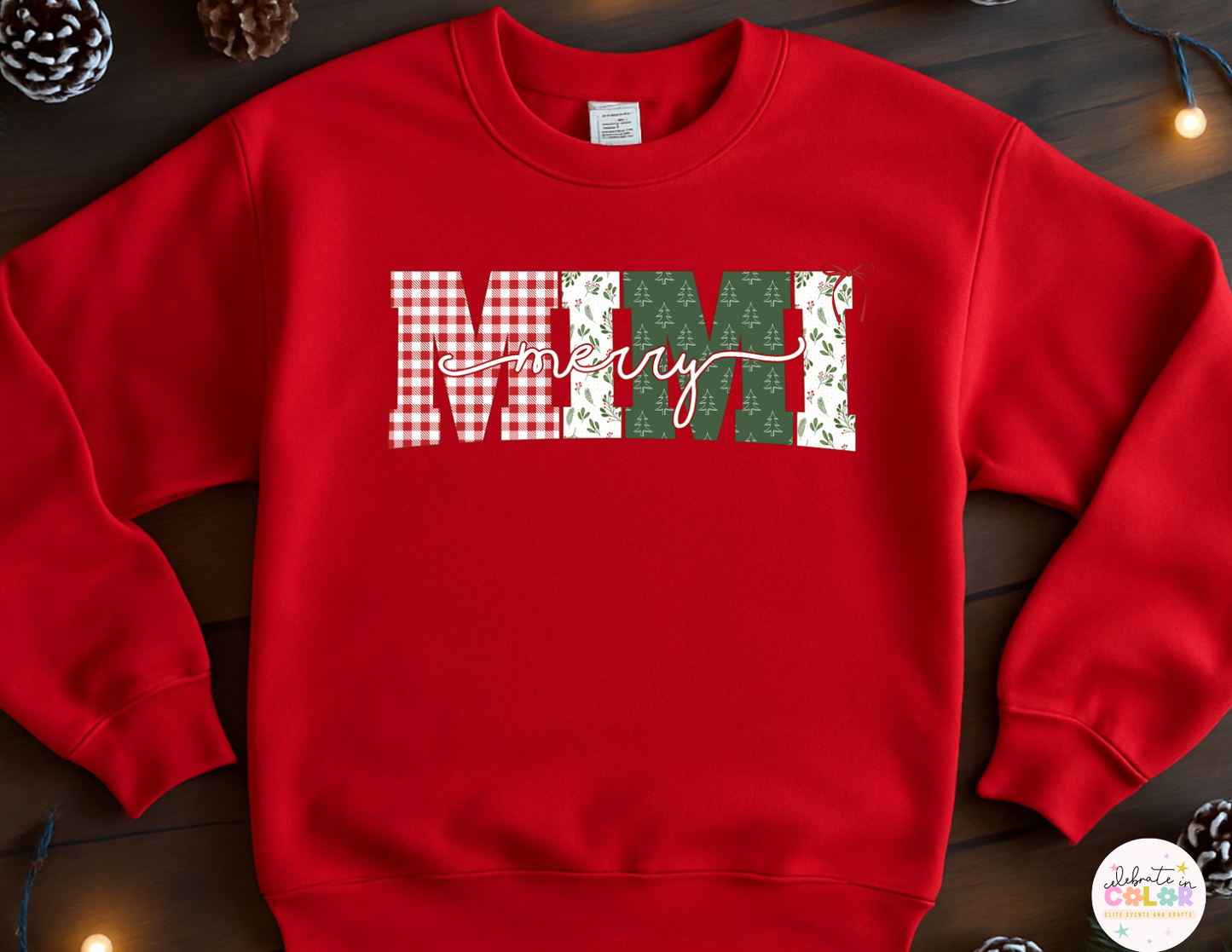 Merry MAMA | NANA | GRANDMA | MIMI | GIGI Christmas Sweatshirt – Cozy Gildan Crewneck, Festive Family Holiday Top, Holiday Gift for Her