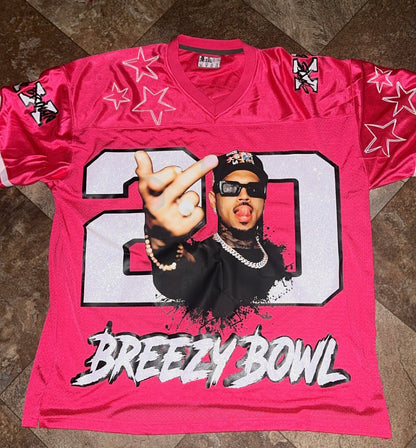CB Jersey Shirt, Chris-Inspired Football Tee, Red & White Game Day Shirt, Concert Outfit, Custom Music Fan Jersey Top