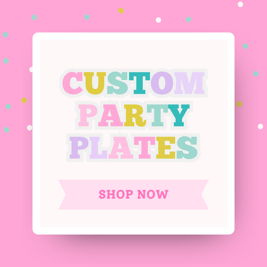 Custom Party Plates – Personalized Disposable Plates – Themed Party Decor – Set of 12 – Birthday or Event Tableware
