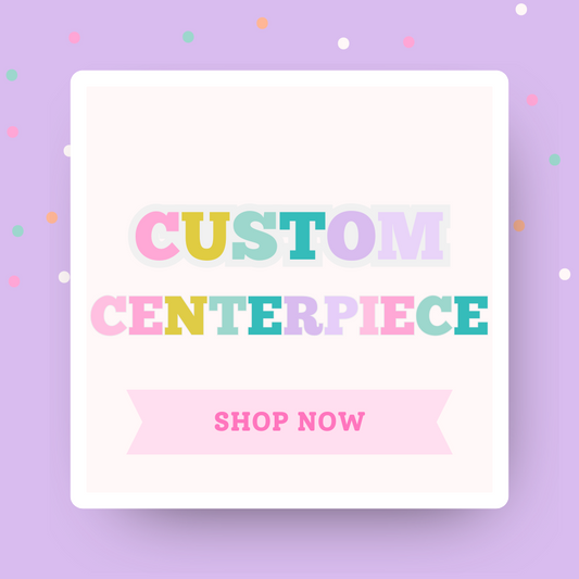 Custom Party Centerpiece – Personalized Table Decoration – 1 Count – Birthday or Event Decor – Themed Handmade Centerpiece
