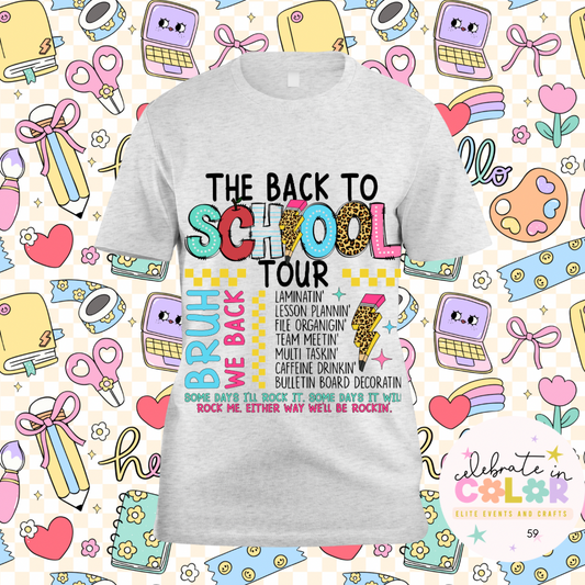 Back to School Tour T-Shirt for Teachers – Funny First Day Teacher Tee