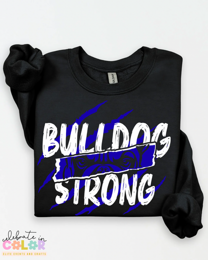 Bulldog Strong Sweatshirt, CHS Carroll School Spirit Shirt, Bulldog Mascot Crewneck, Custom School Pride Sweater, Unisex Fit
