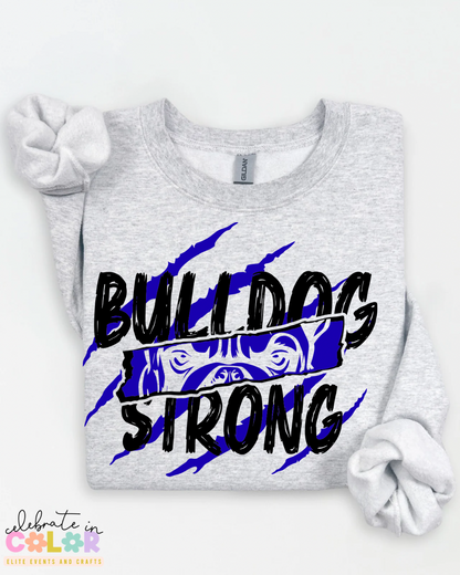 Bulldog Strong Sweatshirt, CHS Carroll School Spirit Shirt, Bulldog Mascot Crewneck, Custom School Pride Sweater, Unisex Fit