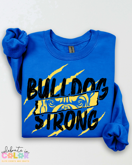 Bulldog Strong Sweatshirt, CHS Carroll School Spirit Shirt, Bulldog Mascot Crewneck, Custom School Pride Sweater, Unisex Fit