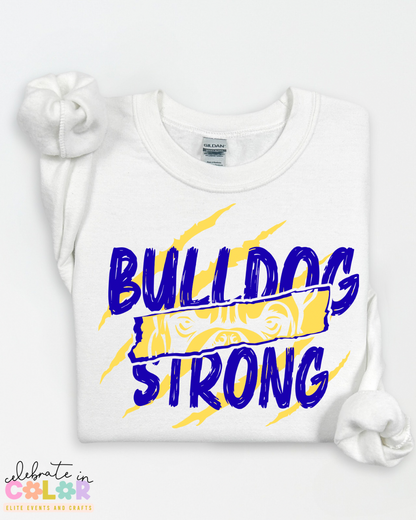 Bulldog Strong Sweatshirt, CHS Carroll School Spirit Shirt, Bulldog Mascot Crewneck, Custom School Pride Sweater, Unisex Fit