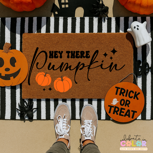 Pumpkin Season Halloween Doormat, Spooky Fall Porch Decor, Funny Jack-O’-Lantern Coir Mat, Outdoor Trick or Treat Rug