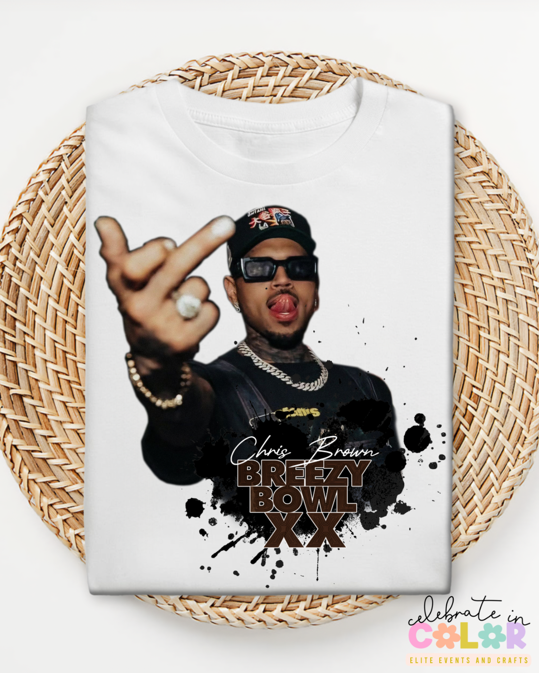 Chris Brown Breezy Bowl XX Shirt, Concert Fan Tee, Hip Hop Streetwear Top, Graphic Music T-Shirt, Bold Custom Shirt in All Colors