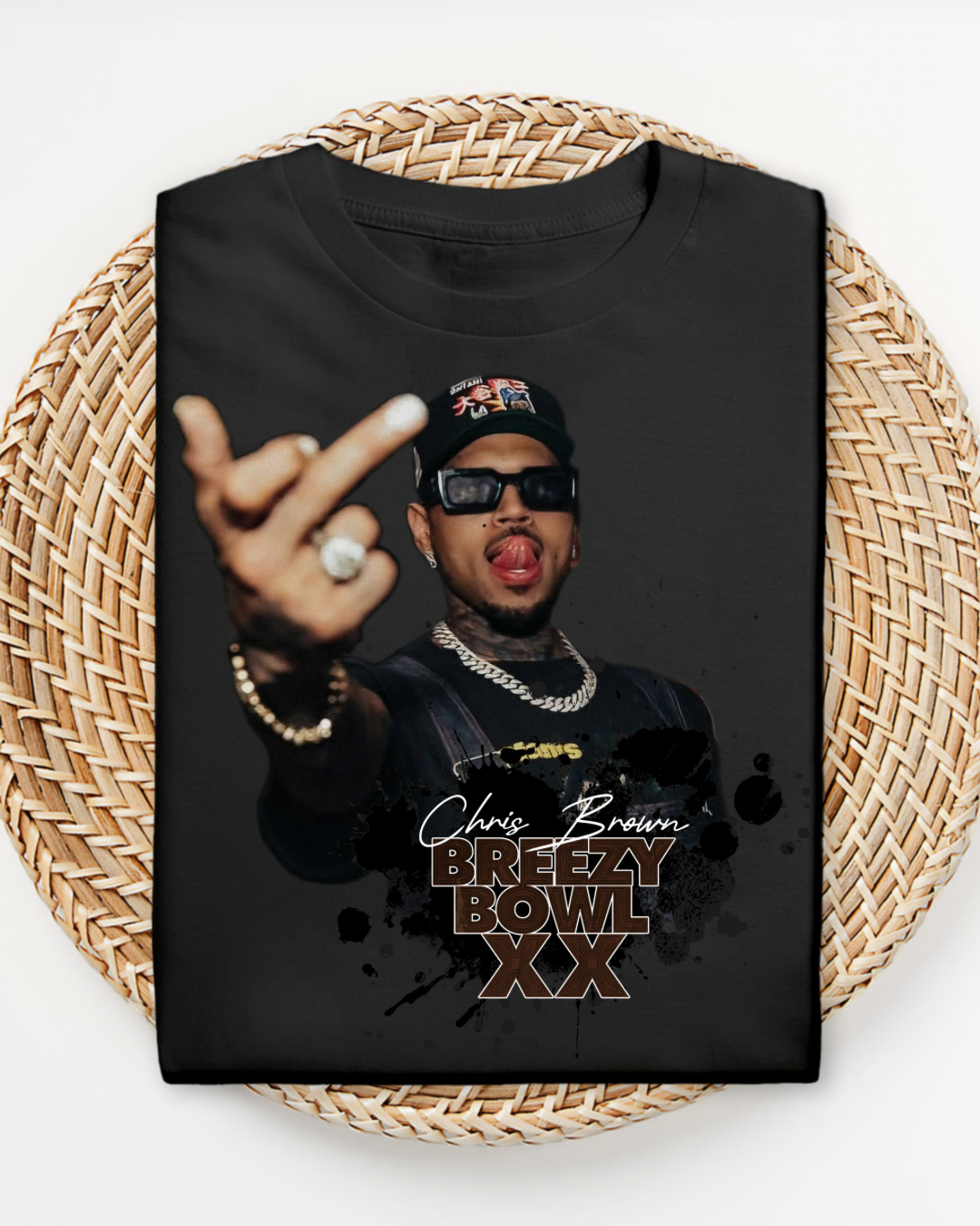 Chris Brown Breezy Bowl XX Shirt, Concert Fan Tee, Hip Hop Streetwear Top, Graphic Music T-Shirt, Bold Custom Shirt in All Colors