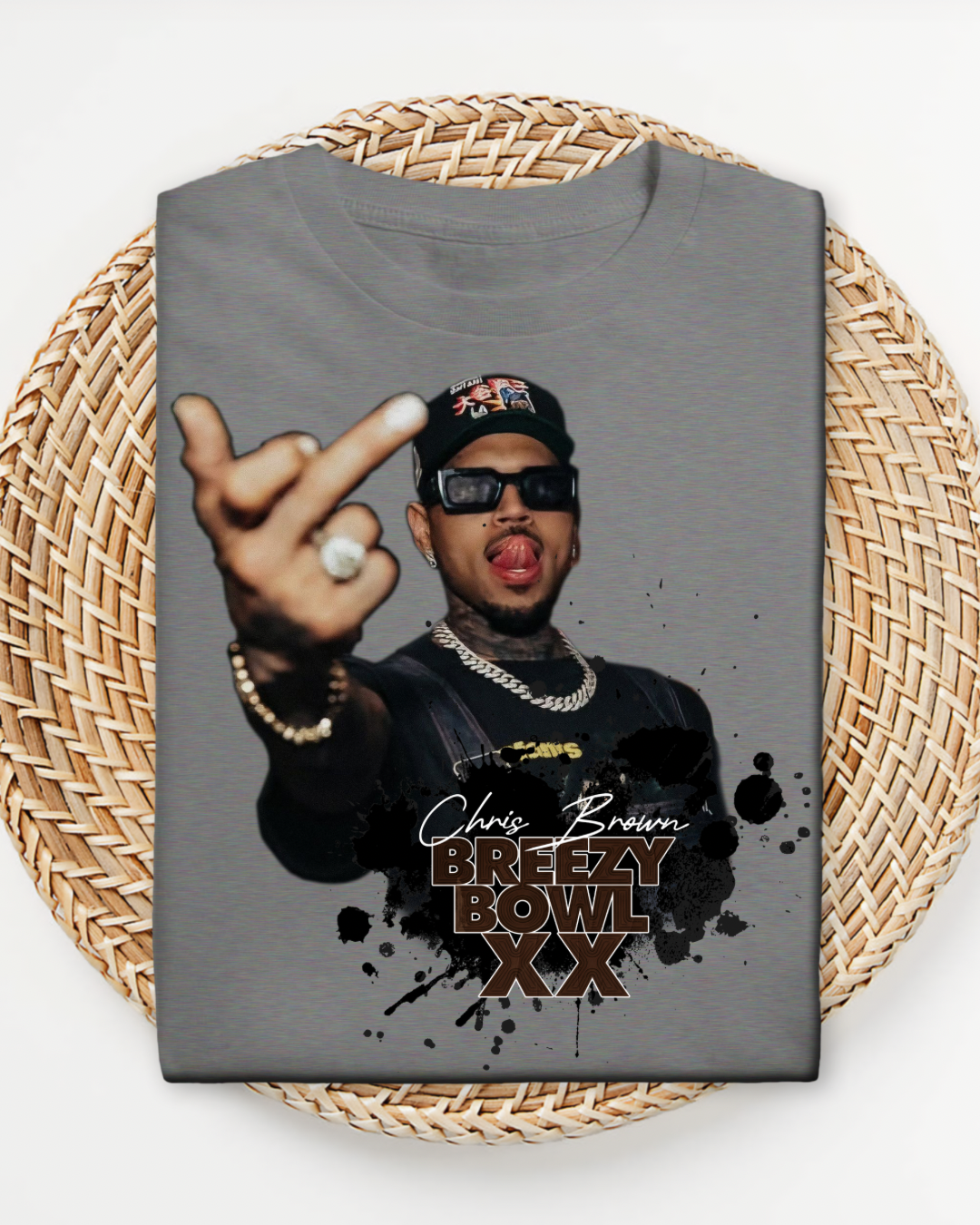 Chris Brown Breezy Bowl XX Shirt, Concert Fan Tee, Hip Hop Streetwear Top, Graphic Music T-Shirt, Bold Custom Shirt in All Colors