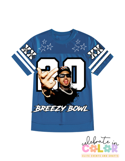 CB Jersey Shirt, Chris-Inspired Football Tee, Red & White Game Day Shirt, Concert Outfit, Custom Music Fan Jersey Top