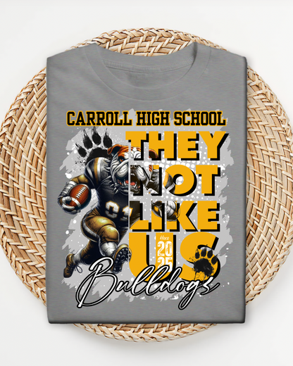 Carroll High School Bulldogs Homecoming Shirt 2025, Custom Spirit Tee, Blue & Gold Football Mascot Graphic T-Shirt