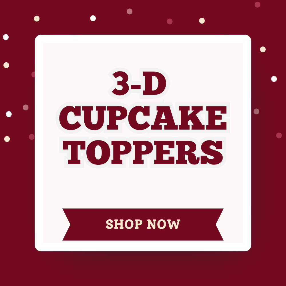 3-D Cupcake Toppers (12 count)